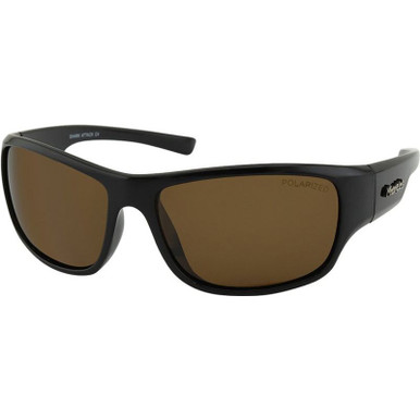 Mangrove Jacks Shark Attack - Black/Brown Polarised Lenses