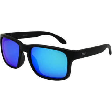 Reno - Matte Black/Ice Blue Revo Polarised Lenses