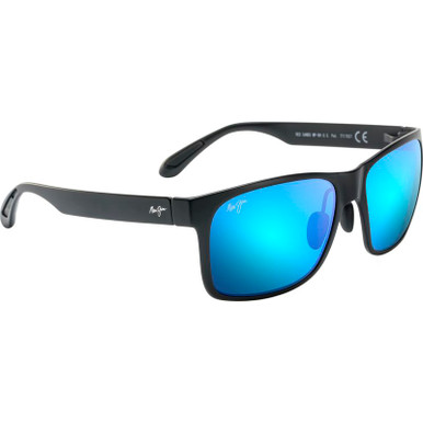 Maui Jim Red Sands - Matte Black/Blue Hawaii Polarised Lenses