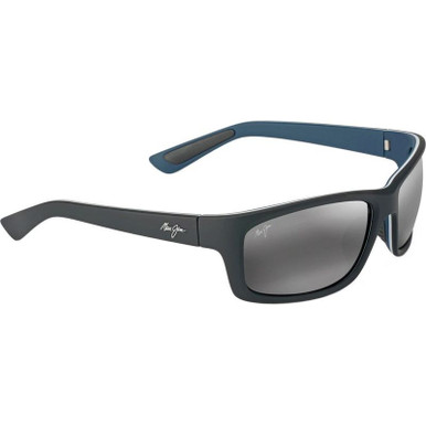 Maui Jim Kanaio Coast - Matte Black, White, Blue/Neutral Grey Glass Polarised Lenses