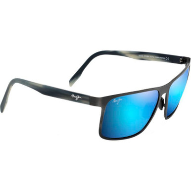 Maui Jim Wana - Brushed Dark Gunmetal/Blue Hawaii Glass Polarised Lenses