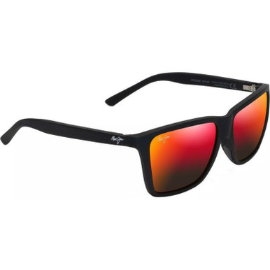 Cruzem - Matte Black/Hawaii Lava Glass Polarised Lenses