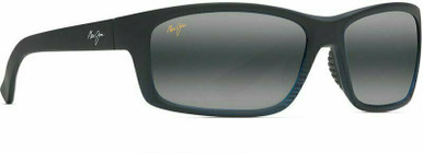 Maui Jim Kanaio Coast - Matte Translucent Blue, Black Stripe/Neutral Grey +2.5 Readers Polarised Lenses