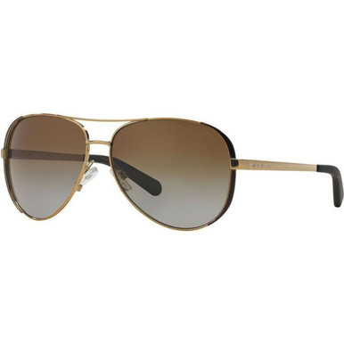 Michael Kors Chelsea MK5004 - Gold and Chocolate/Brown Gradient Polarised Lenses