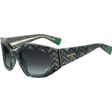 Missoni MIS0001/S - Green Pattern/Dark Grey Gradient Lenses