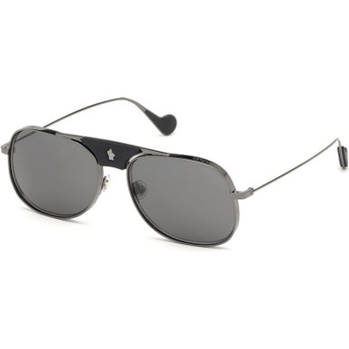 Moncler ML0104 - Gunmetal/Smoke Lenses