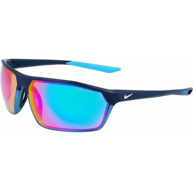 Midnight Navy and White/Turquoise Mirror Lenses