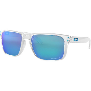 Holbrook XL - Polished Clear/Prizm Sapphire Polarised Lenses