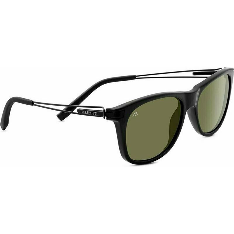 OUTLET Serengeti Pavia (O) Shiny Black/555nm Polarised Lenses