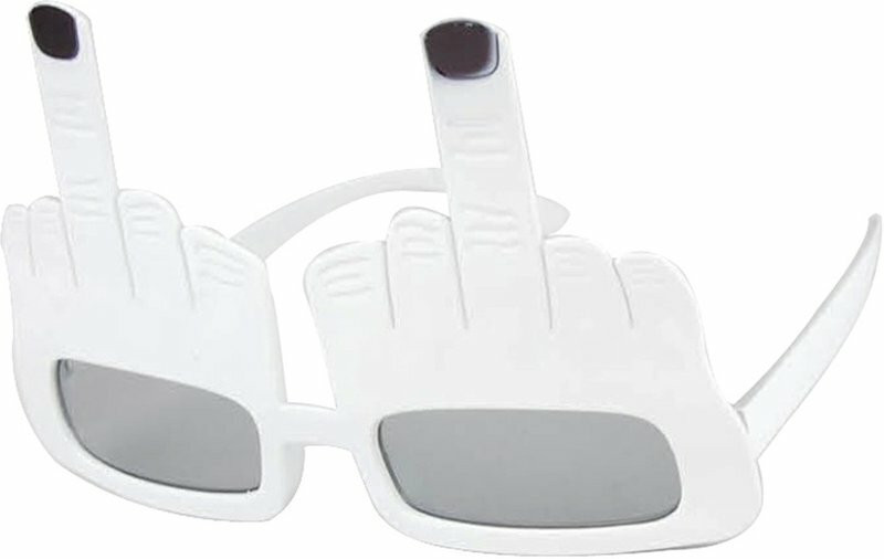 Party Glasses Fingers White