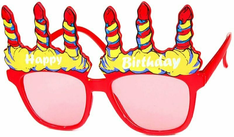 Party Glasses Happy Birthday Red