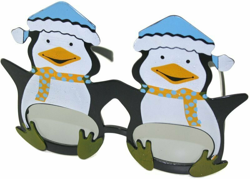 Party Glasses Happy Feet White