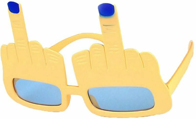 Party Glasses Fingers Yellow