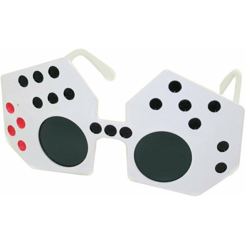 Party Glasses Dice White