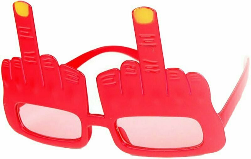 Party Glasses Fingers Red