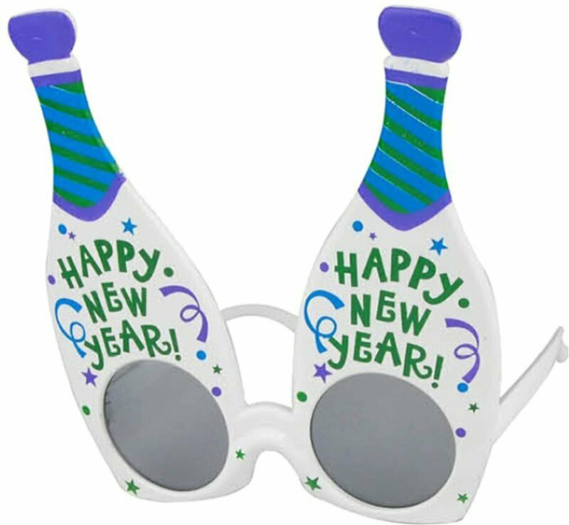 Party Glasses Happy New Year White