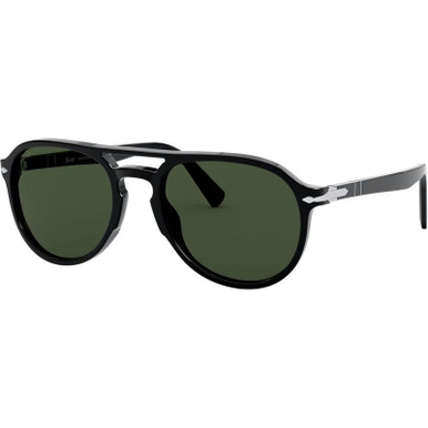 Persol PO3235S - Black/Green Glass Lenses