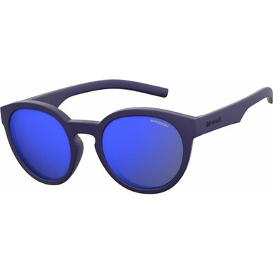 Polaroid Kids 8019/S - Rubber Blue/Blue Mirror Polarised Lenses