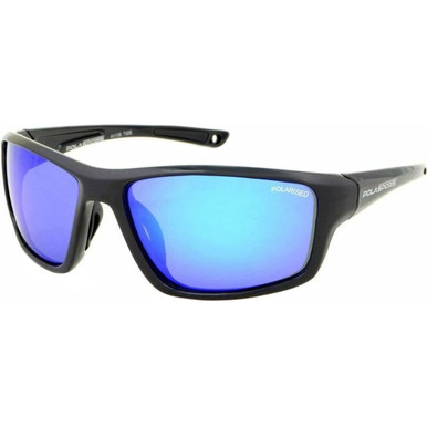 Black Floating/Blue Mirror Polarised Lenses