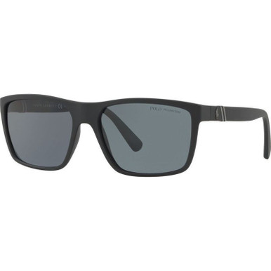 Polo Ralph Lauren PH4133, Matte Black/Grey Polarised Lenses