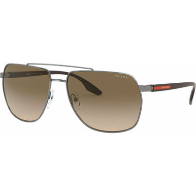 Prada Linea Rossa PS55VS - Gunmetal/Brown Gradient Lenses