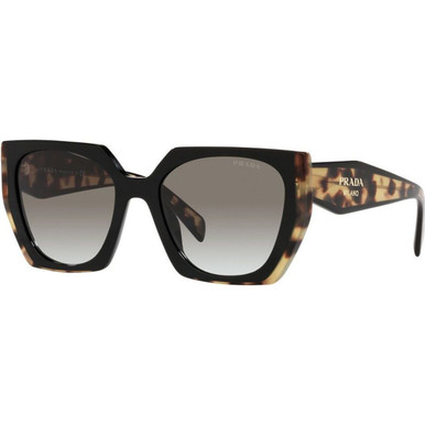 Prada PR15WS - Black and Medium Tortoise/Grey Gradient Lenses