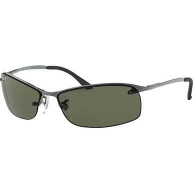 Top Bar RB3183 - Gunmetal/Green Polarised Lenses