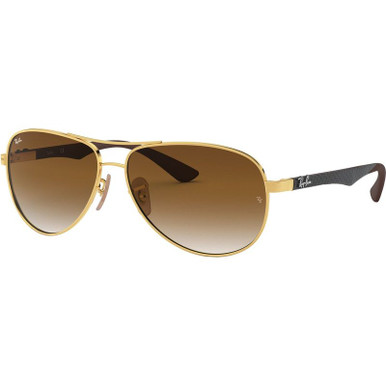 Ray-Ban RB8313, Gold/Brown Gradient Lenses 61 Eye Size