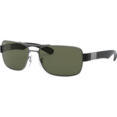 Ray-Ban RB3522, Gunmetal/Green Polarised Lenses