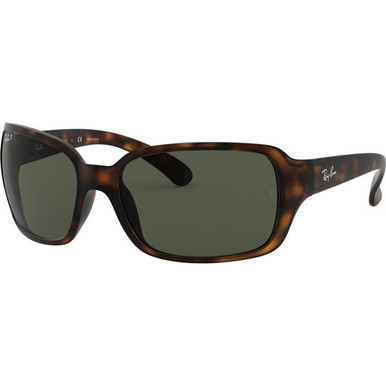 Ray-Ban RB4068 - Matte Havana/Green Polarised Glass Lenses