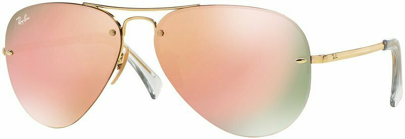 ray ban rimless aviator sunglasses