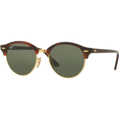 Ray-Ban Clubround RB4246, Red Havana/Green Glass Lenses