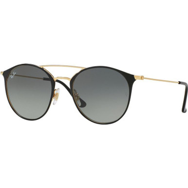 Ray-Ban RB3546, Gold and Black/Grey Gradient Glass Lenses