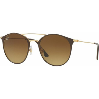 Ray-Ban RB3546, Gold and Brown/Brown Gradient Lenses