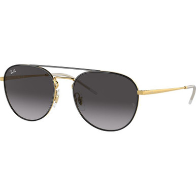 Ray-Ban RB3589 - Black on Gold/Grey Gradient Lenses