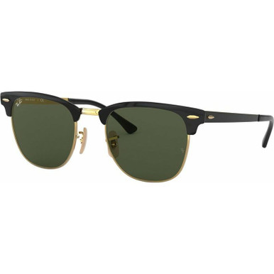 Clubmaster Metal RB3716 - Gold Top on Black/Green Lenses