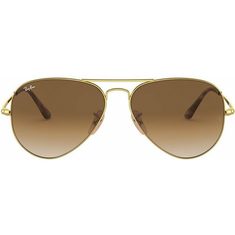 Ray-Ban Aviator Metal II RB3689 Gold/Brown Clear Glass | Zip