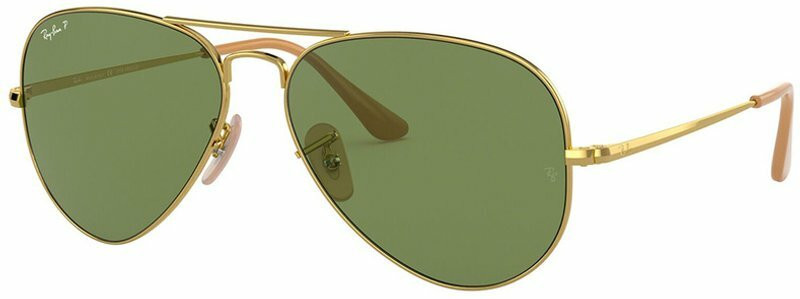 Ray-Ban Aviator Metal II RB3689 Gold/Green Polarised Zip