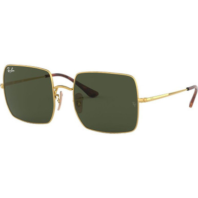 Ray-Ban Square RB1971 - Gold/Green Glass Lenses