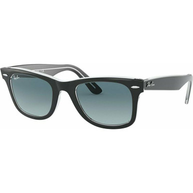 Buy Ray-Ban Wayfarer 2140 Black/Green Glass 50 | Polarised