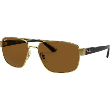 Ray-Ban RB3663 - Gold/Brown Polarised Glass Lenses
