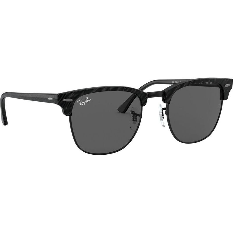 Ray-Ban Clubmaster Classic RB3016 Top Wrinkled Black/Grey 55