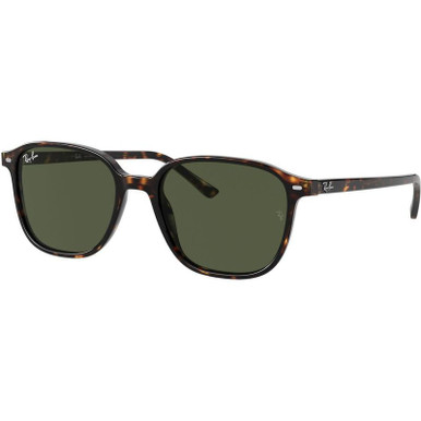 Ray-Ban Leonard RB2193, Havana/Green Glass Lenses 51 Eye Size