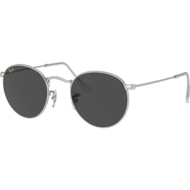 Ray-Ban Round Metal RB3447 - Silver/Dark Grey Glass Lenses 50 Eye Size
