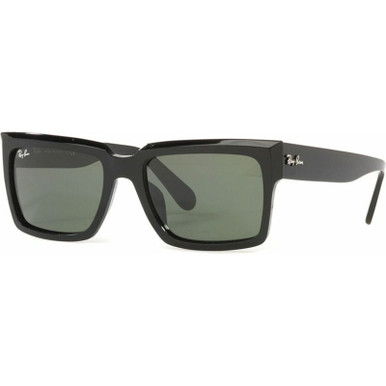 Ray-Ban Inverness RB2191, Black/Green Glass Lenses