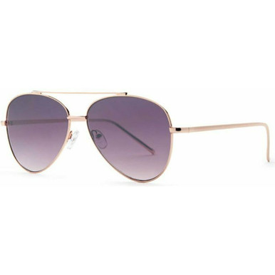 Reality Eyewear Mr Chips - Rose Gold/Purple Mirror Lenses