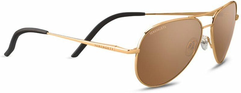 Serengeti Carrara Small Shiny Gold/Driver Gold Mirror Polarised Lenses