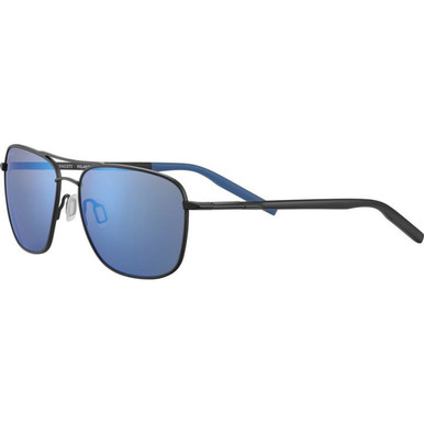 Serengeti Spello - Matte Black/555nm Blue Photochromic Polarised Glass Lenses