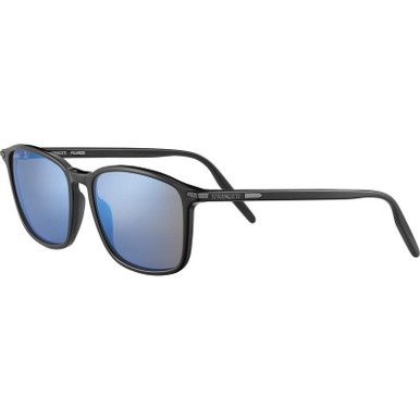 Serengeti Lenwood - Shiny Black/555nm Blue Photochromic Polarised Glass Lenses