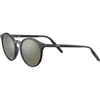 Leonora - Shiny Black/555nm Photochromic Polarised Glass Lenses